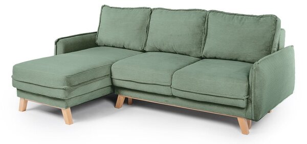 Divano letto in velluto a coste verde chiaro (variabile) Tori - Bonami Selection