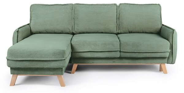 Divano letto in velluto a coste verde chiaro (variabile) Tori - Bonami Selection