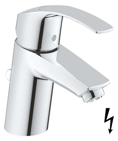 Grohe Eurosmart - Miscelatore da lavabo con sistema di scarico, cromo 23459002