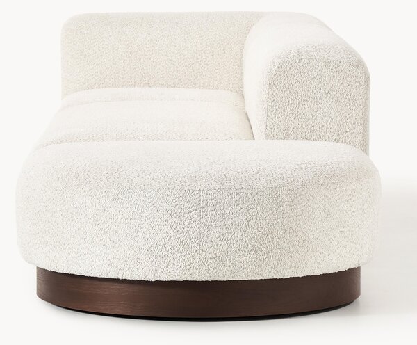 Chaise lounge componibile in teddy bouclé Natalie