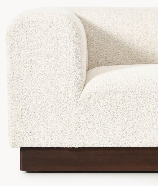 Chaise lounge componibile in teddy bouclé Natalie