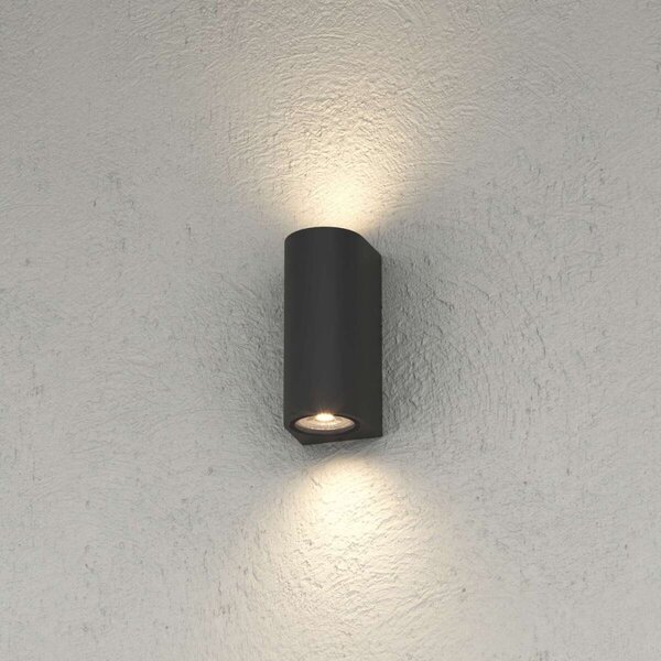 Applique biemissione top light lione ag gu10 led ip65 alluminio vetro - Top Light