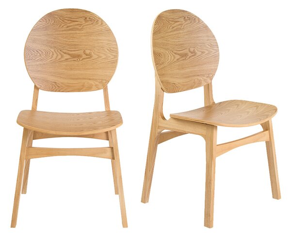 Sedie scandinave in legno chiaro (set di 2) ELTON