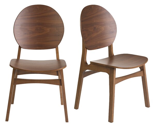 Sedie in legno scuro (set di 2) ELTON