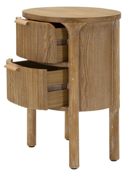 Comodino con due cassetti , ideale camere da letto, MODELLO GOTEBORG Dimensioni 38x34,5x h 52 cm Peso 6 kg La struttura in metallo e legno finitura legno naturale