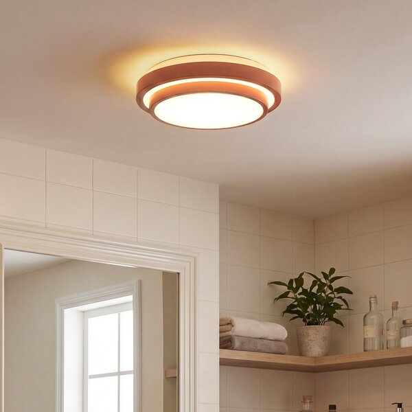 Plafoniera moderna Sienna con bianco 34cm IP44 - Walden