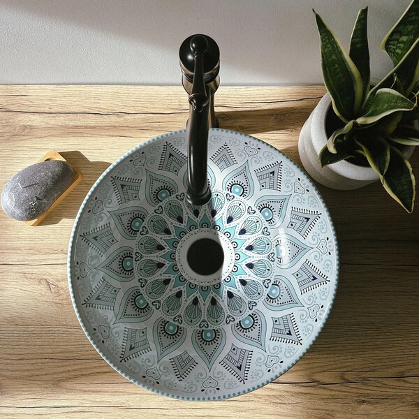 Lavabo da appoggio Rea Mandala