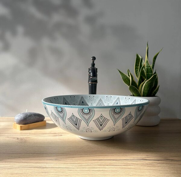 Lavabo da appoggio Rea Mandala