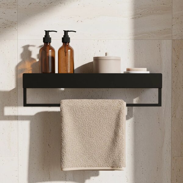 Mensola da bagno SF01 45cm black matt