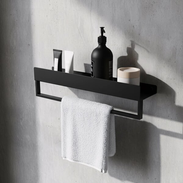 Mensola da bagno SF01 45cm black matt