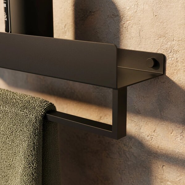 Mensola da bagno SF01 45cm black matt
