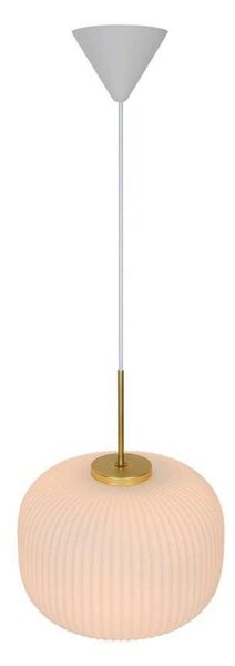 Lampada a sospensione Nordlux, Milford, dimmerabile, Bianco, Soggiorno, Vetro
