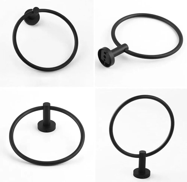 Portasciugamano da bagno black 332915A MIST 05