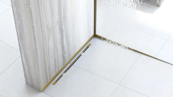 Pannello frontale per piatto doccia 120cm Gold
