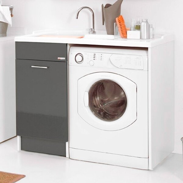 Lavapanni Sx con inserimento lavatrice Duo 106x60 antracite Colavene