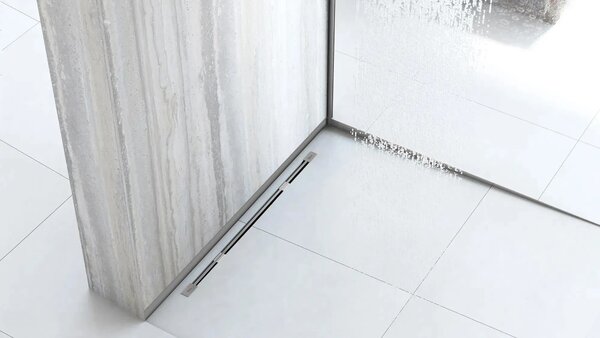 Pannello frontale per piatto doccia 120cm BRUSH NICKEL