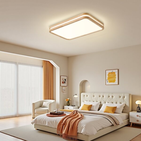 Brilagi - Lampada LED dimmerabile MOLINA SQUARE LED/54W/230V rovere 60x40 cm + telecomando