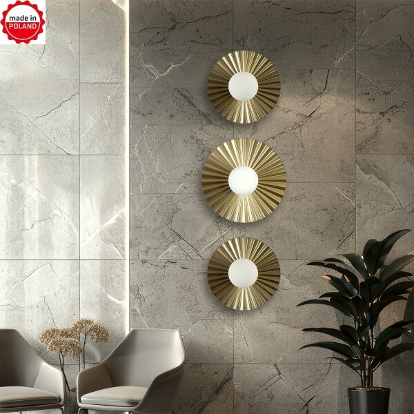 Set da 3 applique SUNPLISS 1x G9/10W/230V oro/crema