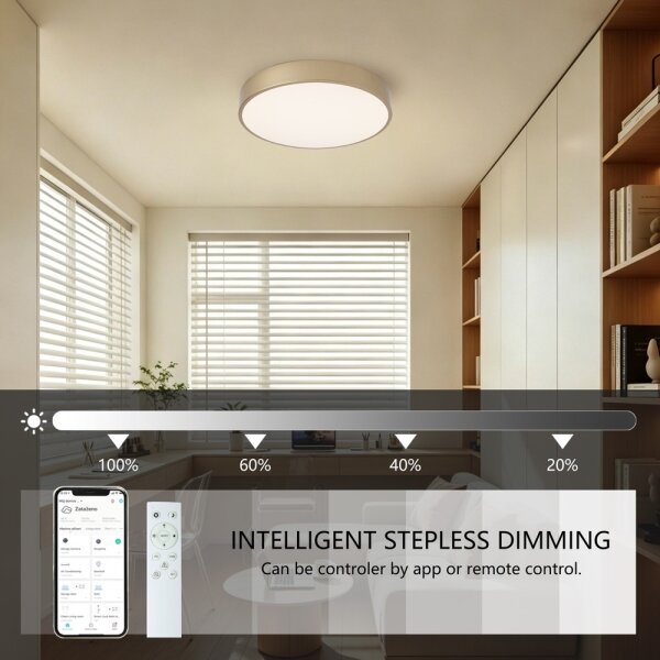 Brilagi-LED Lampada dimmerabile POOL SMART LED/48W/230V 40 cm Wi-Fi Tuya dorata + telecomando