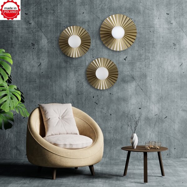 Set da 3 applique SUNPLISS 1x G9/10W/230V oro/crema