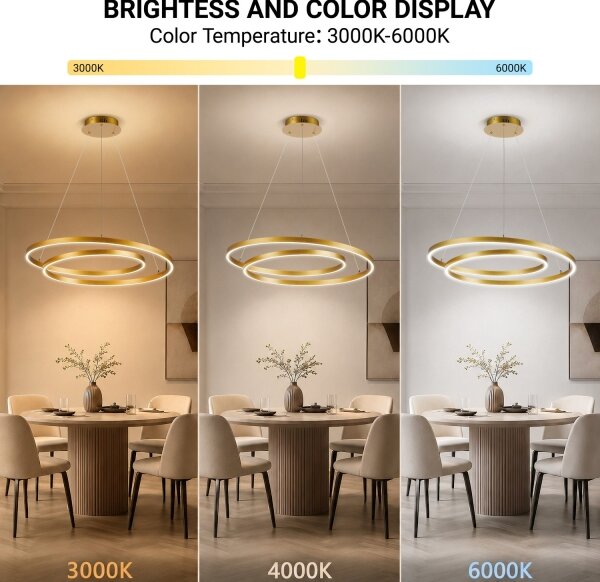 Brilagi-LED Lampadario dimmerabile a cavo TWISTER LED/75W/230V 3000-6000K oro +DO