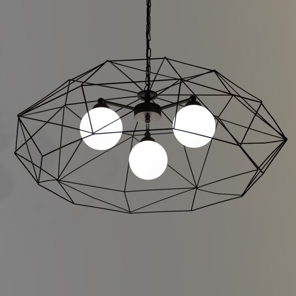 Lampadario a catena DEXA 3xG9/10W/230V nero