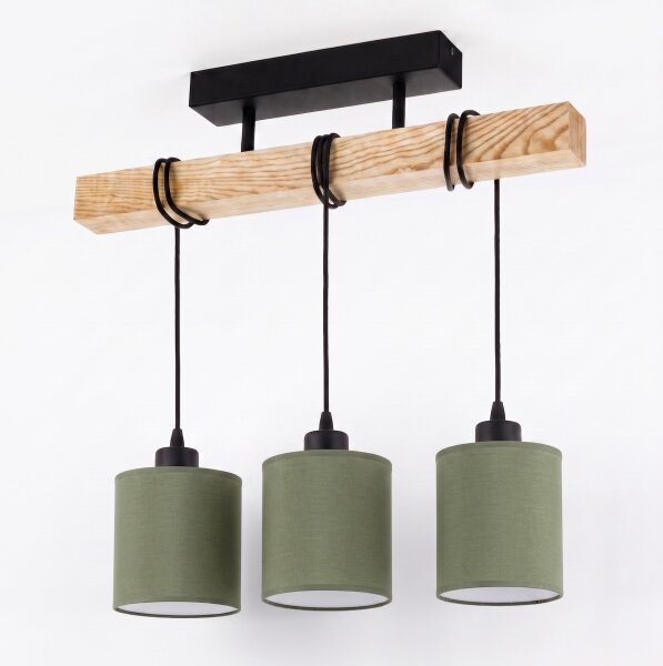 Brilagi - Lampadario a plafone NUBILA 3xE27/60W/230V pino/verde