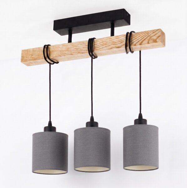 Brilagi - Lampadario a plafone NUBILA 3xE27/60W/230V pino/antracite