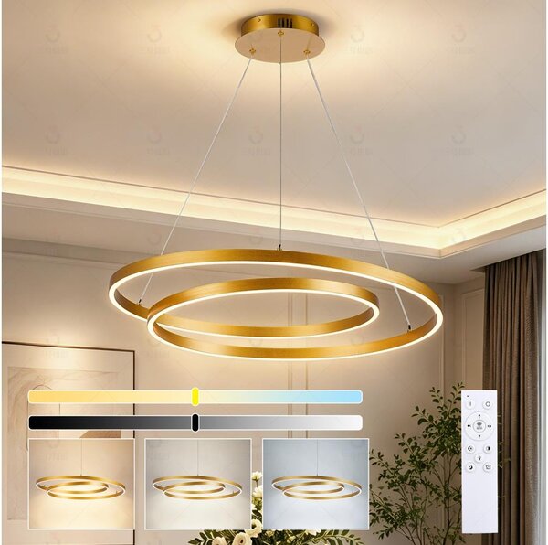 Brilagi-LED Lampadario dimmerabile a cavo TWISTER LED/75W/230V 3000-6000K oro +DO