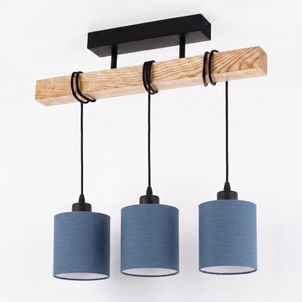 Brilagi - Plafoniera NUBILA 3xE27/60W/230V pino/blu scuro