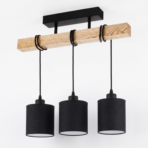 Brilagi - Lampadario a soffitto NUBILA 3xE27/60W/230V pino/nero