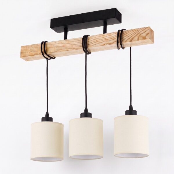 BRILAGI - Lampadario a plafone NUBILA 3xE27/60W/230V pino/crema