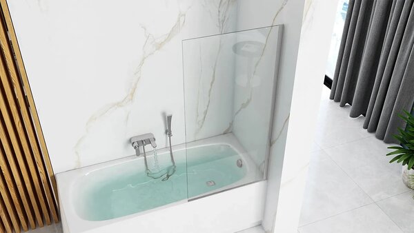 Schermo vasca Rea Lagos Fix 70 Chrome