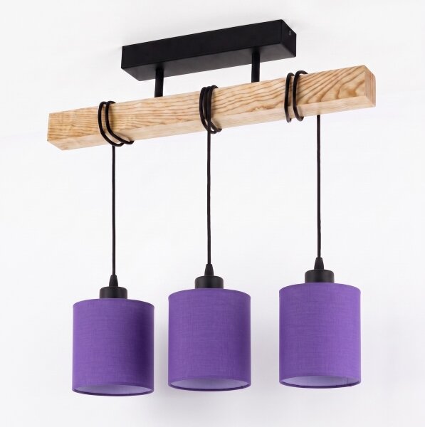 Brilagi - Lampadario a plafone NUBILA 3xE27/60W/230V pino/viola