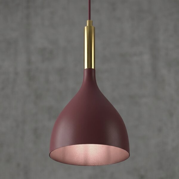Lampada a sospensione su cavo NOAK 1xE27/15W/230V bordeaux