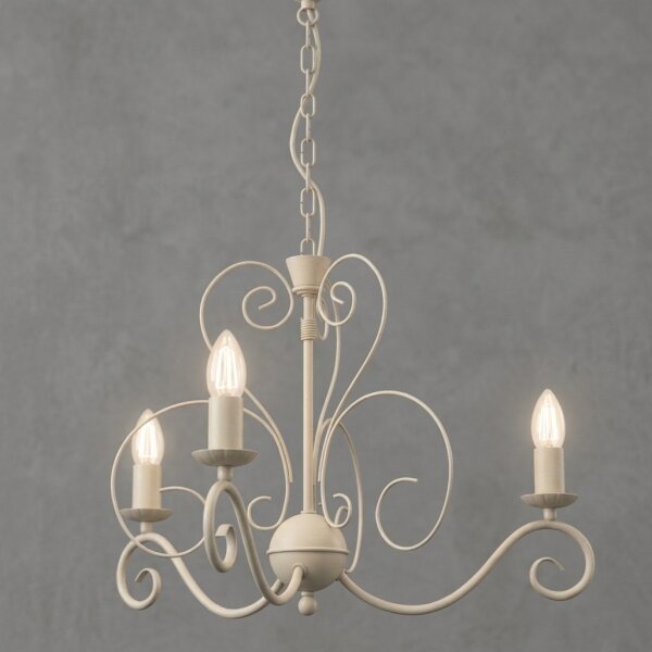 Lampadario a catena MAURO 3xE14/15W/230V beige