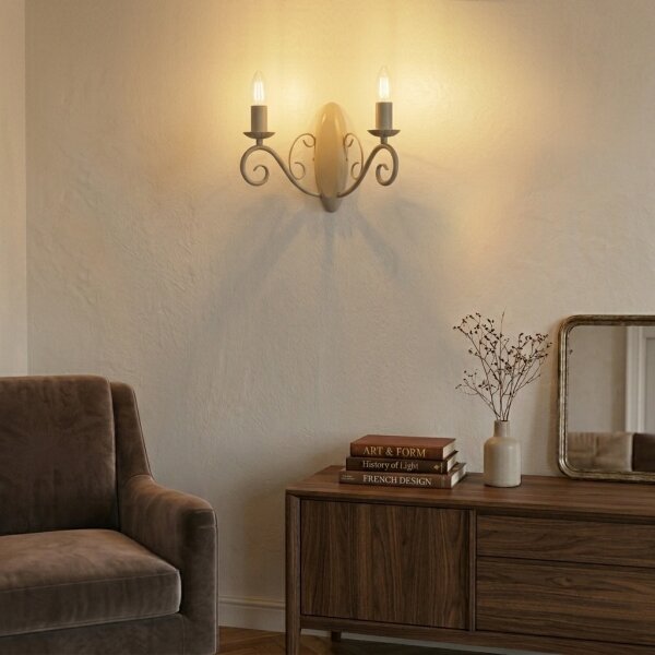 Applique da parete MAURO 2xE14/15W/230V beige