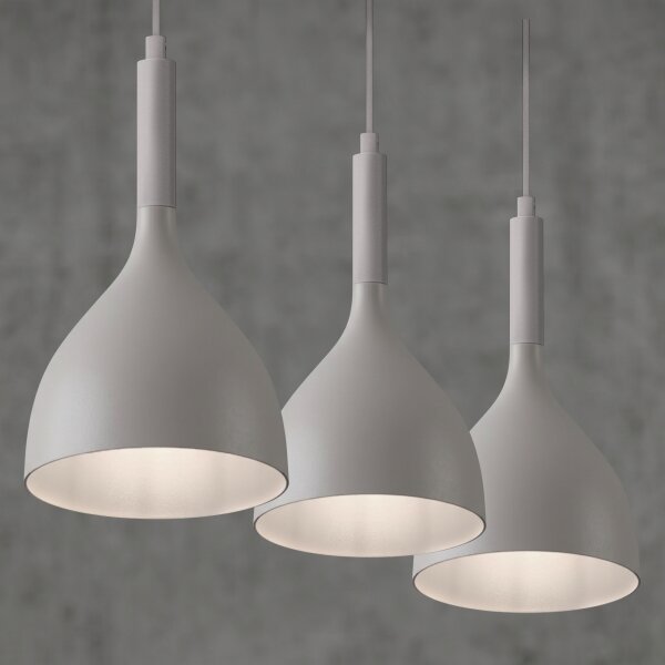 Lampada a sospensione su cavo NOAK 3xE27/15W/230V, colore crema