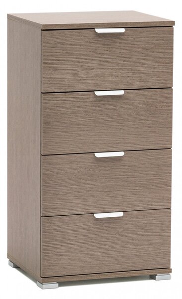 Mobiletto 4 Cassetti Rovere Grigio 45x38x85 h cm in Truciolare bilaminato Rovere grigio