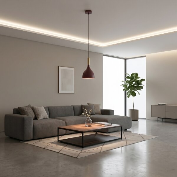 Lampada a sospensione su cavo NOAK 1xE27/15W/230V bordeaux