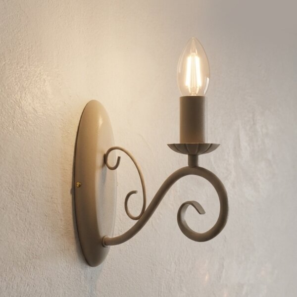Applique da parete MAURO, 1xE14/15W/230V, beige