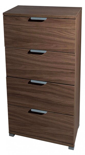 Mobiletto 4 Cassetti Tinta Noce 45x38x85 h cm in Truciolare bilaminato Marrone