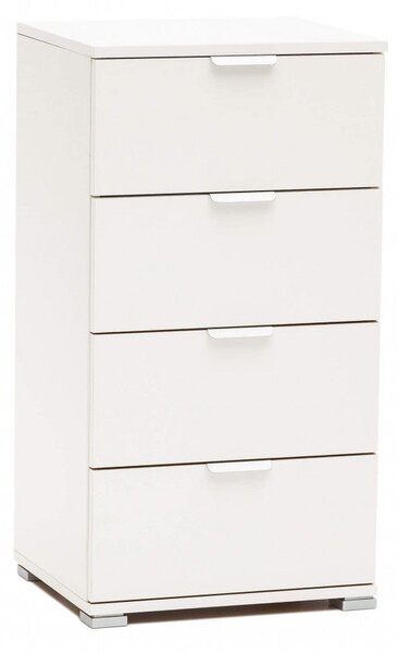 Mobiletto 4 Cassetti Bianca 45x38x85 h cm in Truciolare bilaminato Bianco