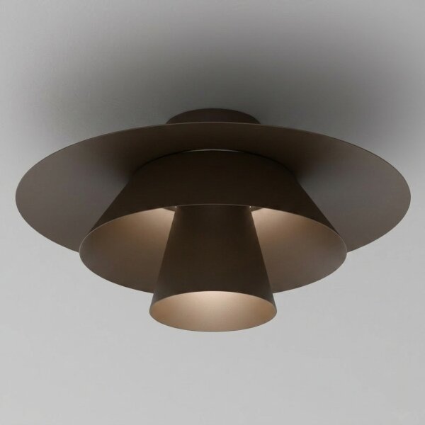 Plafoniera PLATO 1xE27/15W/230V, diam. 32 cm, marrone