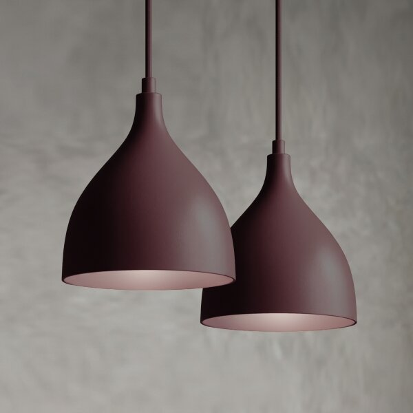 Lampada a sospensione su cavo NOAK CLASSIC 2xE27/15W/230V bordeaux