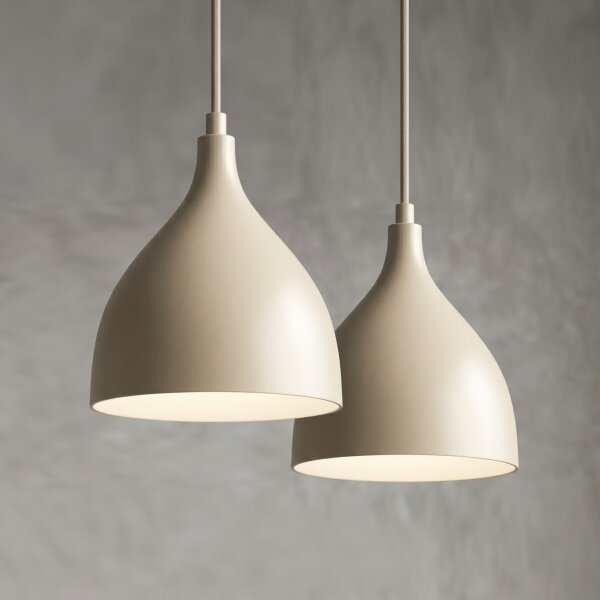Lampadario a sospensione con cavo NOAK CLASSIC 2xE27/15W/230V beige