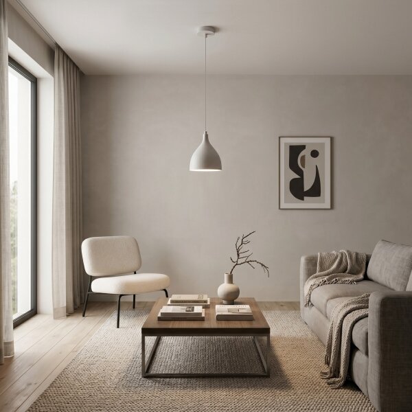 Lampadario su cavo NOAK CLASSIC 1xE27/15W/230V crema