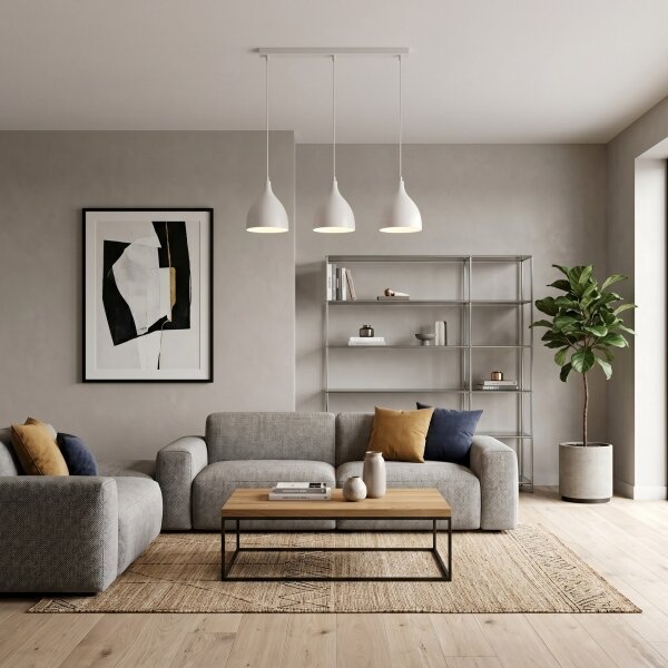 Lampadario a sospensione su cavo NOAK CLASSIC 3xE27/15W/230V colore crema