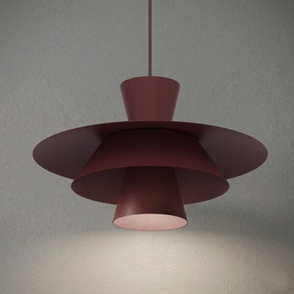 Lampadario su cavo PLATO 1xE27/15W/230V bordeaux