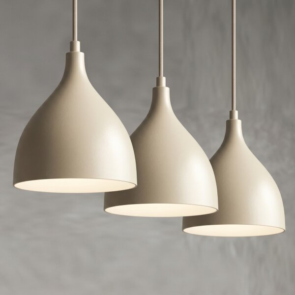 Lampadario a sospensione con cavo NOAK CLASSIC 3xE27/15W/230V beige